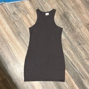 Gray fitted everyday dress